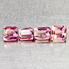 Natural Pink Tourmaline 2.41 Ct. 4 Pcs Octagon Shape Gemstones From Nigeria