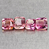 Natural Pink Tourmaline 2.30 Ct. 4 Pcs Octagon Shape Gemstones From Nigeria
