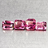 Natural Pink Tourmaline 2.00 Ct. 4 Pcs Octagon Shape Gemstones From Nigeria