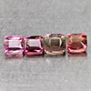 Natural Party Color Pink Tourmaline 3.25 Ct. 4 Pcs Octagon Shape 4.7 x 4.7 Mm