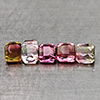 Natural Fancy Color Pink Tourmaline 3.41 Ct. 5 Pcs Octagon Shape Gemstones