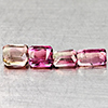 Natural Fancy Color Pink Tourmaline 2.43 Ct. 4 Pcs Octagon Shape Gemstones