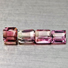 Natural Party Color Pink Tourmaline 2.61 Ct. 4 Pcs Octagon Shape 5.2 x 4.3 Mm