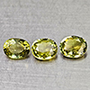 Natural Green Tourmaline 1.86 Ct. 3 Pcs Oval Shape 6.1 x 5.1 Mm Gemstones