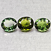 Natural Green Tourmaline 2.27 Ct. 3 Pcs Oval Shape 6.2 x 5.3 Mm Gemstones