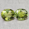 Natural Green Tourmaline 1.42 Ct. 2 Pcs Oval Shape 6.2 x 5.1 Mm Gemstones