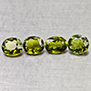 Natural Green Tourmaline 3.03 Ct. 4 Pcs Oval Shape 6.8 x 4.9 Mm Gemstones