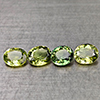 Natural Green Tourmaline 2.86 Ct. 4 Pcs Oval Shape 6.4 x 5.2 Mm Gemstones