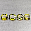 Natural Green Tourmaline 3.07 Ct. 4 Pcs Oval Shape 6.5 x 5.3 Mm Gemstones