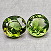 Natural Green Tourmaline 1.55 Ct. 2 Pcs Oval Shape 6 x 5.3 Mm Gemstones