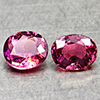 Natural Party Color Pink Tourmaline 1.18 Ct. 2 Pcs Oval Shape 5.7 x 4.4 Mm Gems