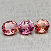 Natural Party Color Pink Tourmaline 2.28 Ct. 3 Pcs Oval Shape 6.2 x 5.4 Mm Gems