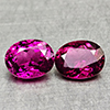Natural Party Color Pink Tourmaline 1.44 Ct. 2 Pcs Oval Shape 6.4 x 5 Mm Gems