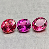 Natural Party Color Pink Tourmaline 2.02 Ct. 3 Pcs Oval Shape 6 x 5.2 Mm Gems