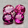 Natural Pink Tourmaline 2.52 Ct. 4 Pcs Round Shape Gemstones From Nigeria