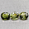 Natural Party Color Green Tourmaline 2.67 Ct. 3 Pcs Oval Shape 6.7 x 5.4 Mm