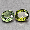 Natural Party Color Green Tourmaline 1.46 Ct. 2 Pcs Oval Shape 6.4 x 5.5 Mm