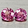 Natural Party Color Pink Tourmaline 1.07 Ct. 2 Pcs Round Shape 5.2 Mm Gemstones