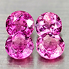 Natural Pink Tourmaline 1.17 Ct. 4 Pcs Round Shape 4.2 Mm Gemstones