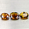 Natural Yellow Tourmaline 1.76 Ct. 3 Pcs Oval Shape 6.8 x 5 Mm Gems