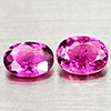 Natural Pink Tourmaline 1.06 Ct. 2 Pcs Oval Shape 6.2 x 4.7 Mm Gemstones