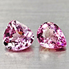 Natural Pink Tourmaline 1.33 Ct. 2 Pcs Pear Shape 6 x 5.9  Mm Gemstones