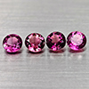 Natural Pink Tourmaline 1.56 Ct. 4 Pcs Round Shape 4.8 Mm Gemstones