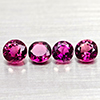 Natural Pink Tourmaline 1.49 Ct. 4 Pcs Round Shape 4.6 Mm Gemstones