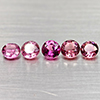 Natural Pink Tourmaline 1.50 Ct. 5 Pcs Round Shape 4.2 Mm Gemstones