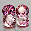 Natural Pink Tourmaline 2.06 Ct. 4 Pcs Round Shape 4.9 Mm Gemstones