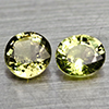 Natural Green Tourmaline 0.96 Ct. 2 Pcs. Round Shape 5 Mm. Gems