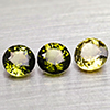 Natural Party Color Green Tourmaline 1.89 Ct. 3 Pcs Round Shape 5.4 Mm