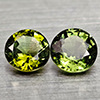 Natural Party Color Green Tourmaline 0.90 Ct. 2 Pcs Round Shape 4.8 Mm Gems