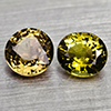 Natural Party Color Green Tourmaline 1.15 Ct. 2 Pcs. Round Shape 5.2 Mm. Gems