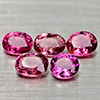 Natural Pink Tourmaline 1.71 Ct. 5 Pcs. Oval Shape Gemstones Unheated Nigeria