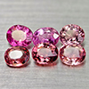 Natural Party Color Pink Tourmaline 2.06 Ct. 6 Pcs. Oval Shape Gems Nigeria