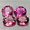 Natural Pink Tourmaline 2.23 Ct. 4 Pcs. Oval Shape Gems Unheated Nigeria