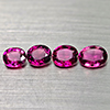 Natural Pink Tourmaline 1.52 Ct. 4 Pcs. Oval Shape Gemstones Unheated Nigeria