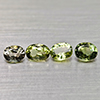 Natural Party Color Green Tourmaline 1.80 Ct. 4 Pcs Oval Shape 5.2 x 4.4 Mm