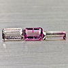 Natural Pink Tourmaline 1.38 Ct. 3 Pcs Octagon Shape Gemstones Nigeria