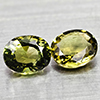 Natural Green Tourmaline 1.12 Ct. 2 Pcs Oval Shape 5.6 x 4.5 Mm