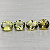 Natural Party Color Green Tourmaline 2.17 Ct. 4 Pcs Oval Shape 5.7 x 4.6 Mm