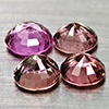 Natural Party Color Pink Tourmaline 1.72 Ct. 4 Pcs Round Shape 4.8 Mm Gems