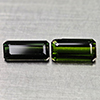 Natural Green Tourmaline 1.25 Ct. 2 Pcs Ocatgon Shape 7.2 x 3.5 Mm Gemstone
