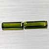 Natural Green Tourmaline 0.50 Ct. 2 Pcs Ocatgon Shape 8.8 x 2.7 Mm Gemstone