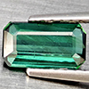 Natural Green Tourmaline 0.90 Ct. Octagon Shape 7.5 x 4.2 Mm. Gemstone From Nigeria