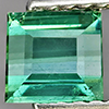 Natural Green Tourmaline 0.66 Ct. Baguette Shape 4.9 x 4.6 Mm Gemstone from Nigeria