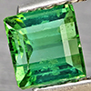 Natural Green Tourmaline 0.87 Ct. Square Shape 4.8 x 4.5 Mm Gemstone from Nigeria