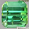 Natural Green Tourmaline 0.93 Ct. Octagon Shape 4.5 x 4.5  Mm Gemstone From Nigeria