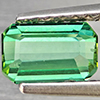 Natural Green Tourmaline 0.93 Ct. Octagon Shape 6.5 x 4.3 Mm. Gemstone From Nigeria